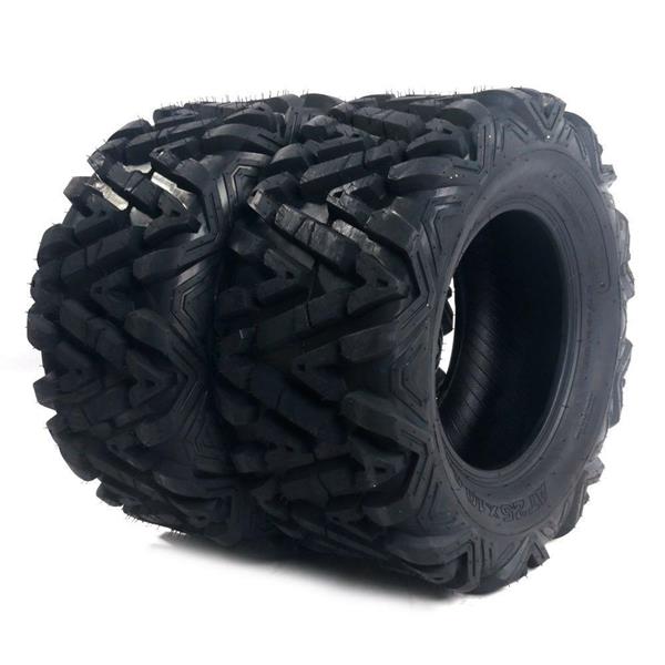 Pair of 2 New 25X10-12 TIRES 6 Ply Rated / ATV